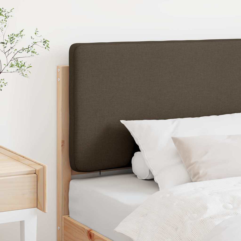 Polstret sengegavl Brun og Taupe 90 cm Massiv fyrretræ