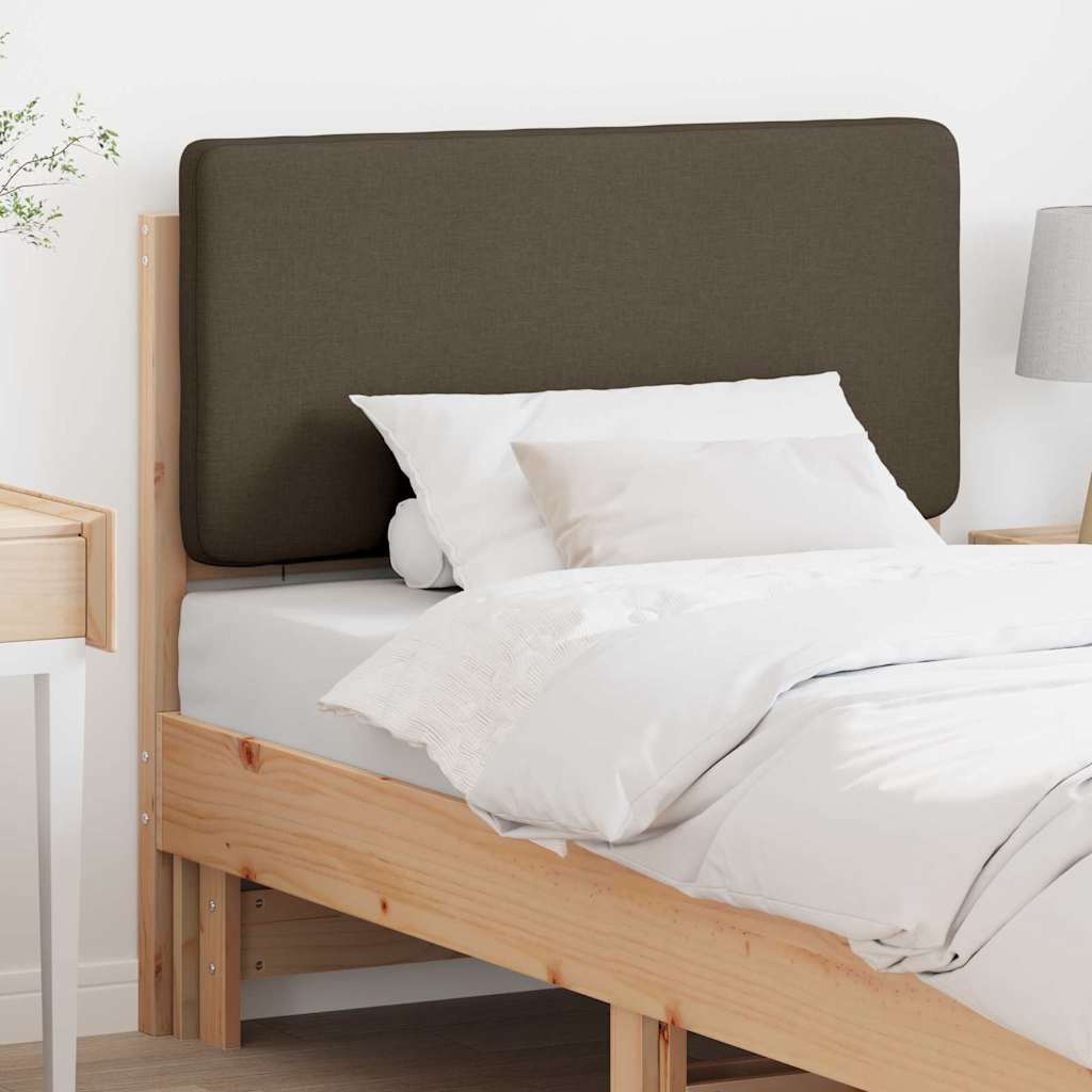 Polstret sengegavl Brun og Taupe 80 cm Massiv fyrretræ