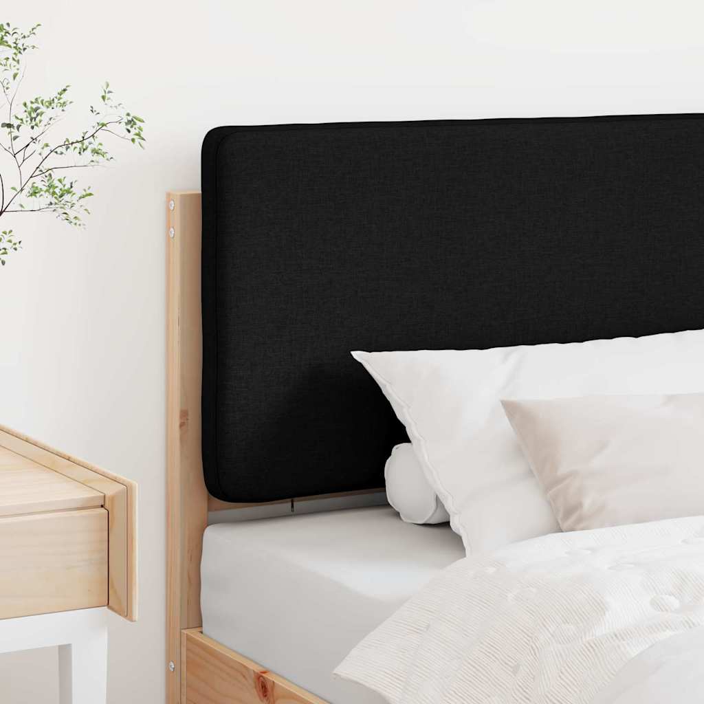 Polstret sengegavl Brun og sort 75 cm Massiv fyrretræ