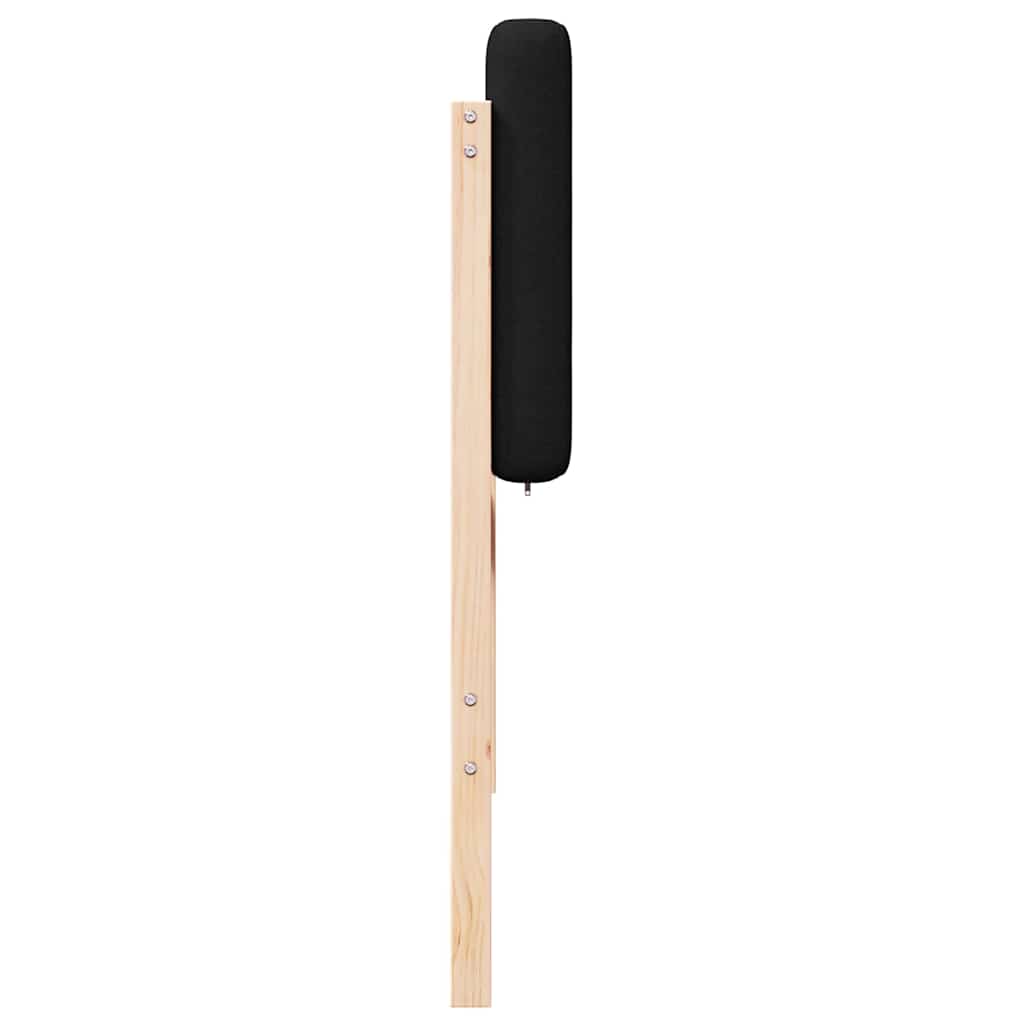 Polstret sengegavl Brun og sort 75 cm Massiv fyrretræ