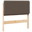 Polstret sengegavl Brun og Taupe 75 cm Massiv fyrretræ
