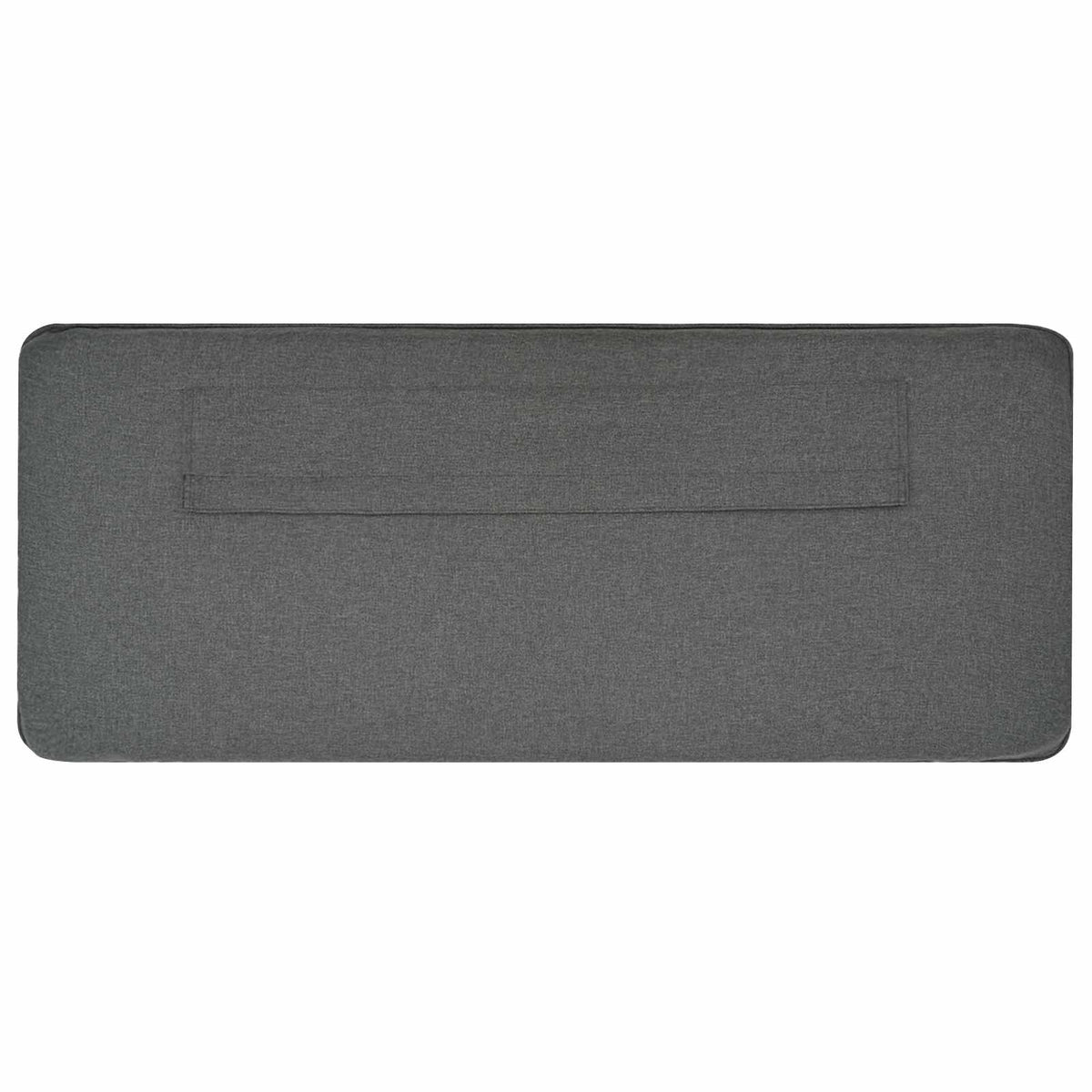 Polstret sengegavl Brun og Lys Grå 180 cm Massiv fyrretræ