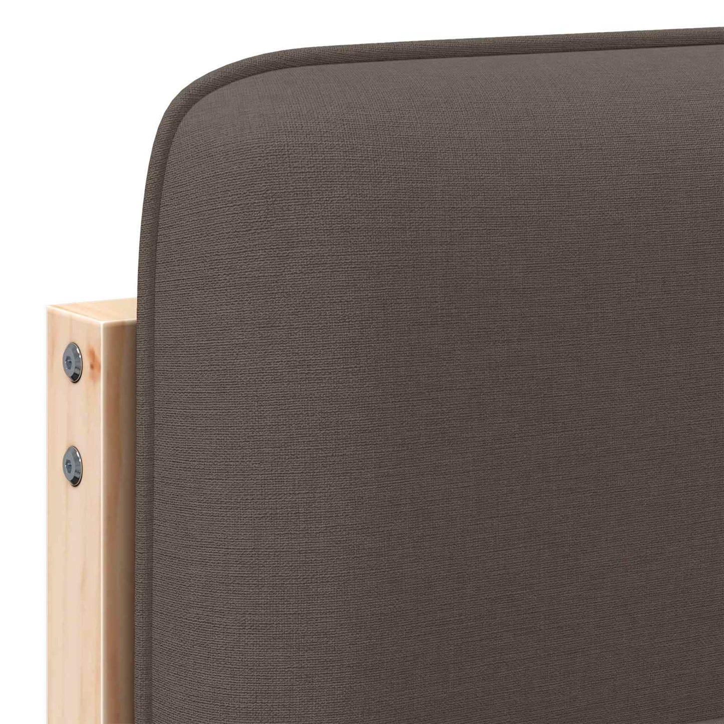 Polstret sengegavl Brun og Taupe 180 cm Massiv fyrretræ