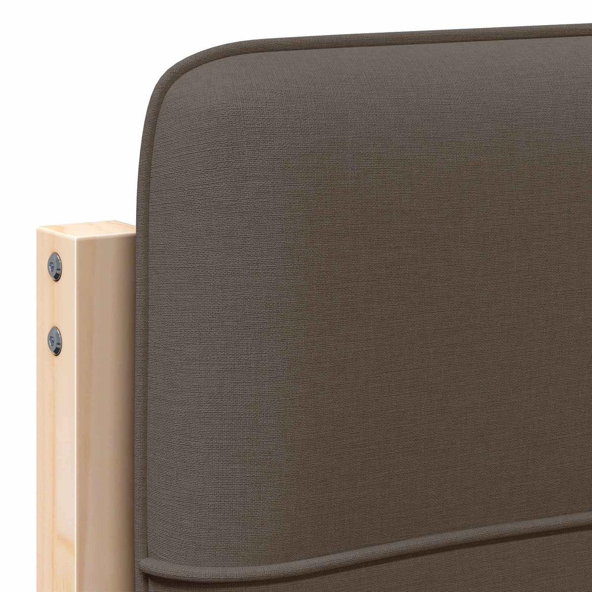 Polstret sengegavl Brun og Taupe 80 cm Massiv fyrretræ