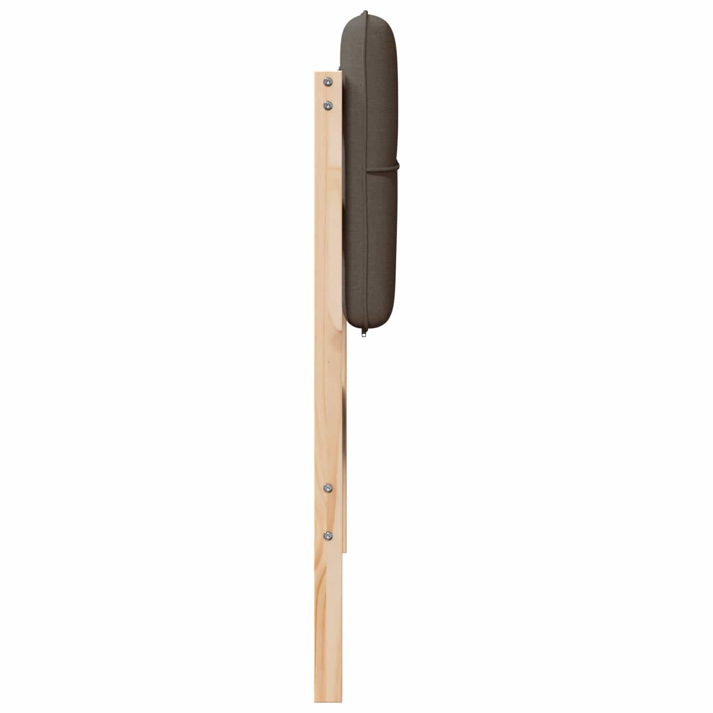 Polstret sengegavl Brun og Taupe 80 cm Massiv fyrretræ
