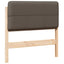 Polstret sengegavl Brun og Taupe 75 cm Massiv fyrretræ