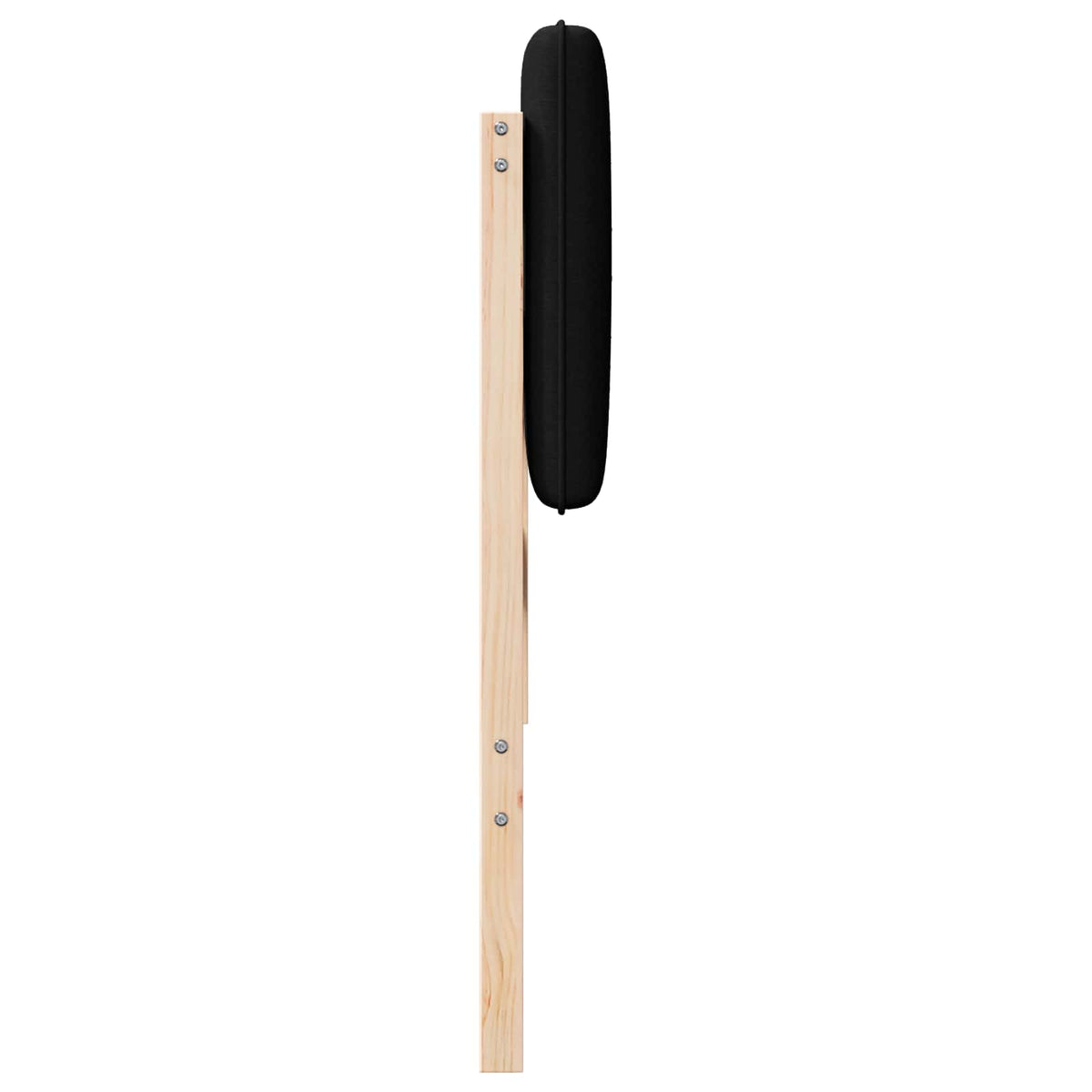 Polstret sengegavl Brun og sort 120 cm Massiv fyrretræ