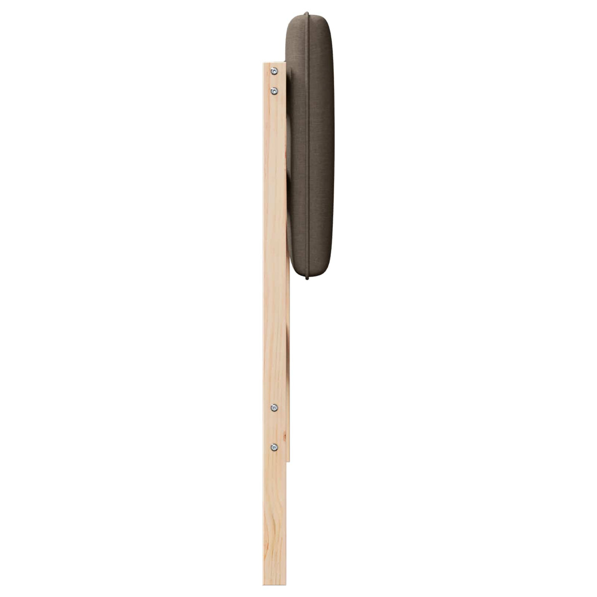 Polstret sengegavl Brun og Taupe 100 cm Massiv fyrretræ