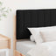 Polstret sengegavl Brun og sort 80 cm Massiv fyrretræ