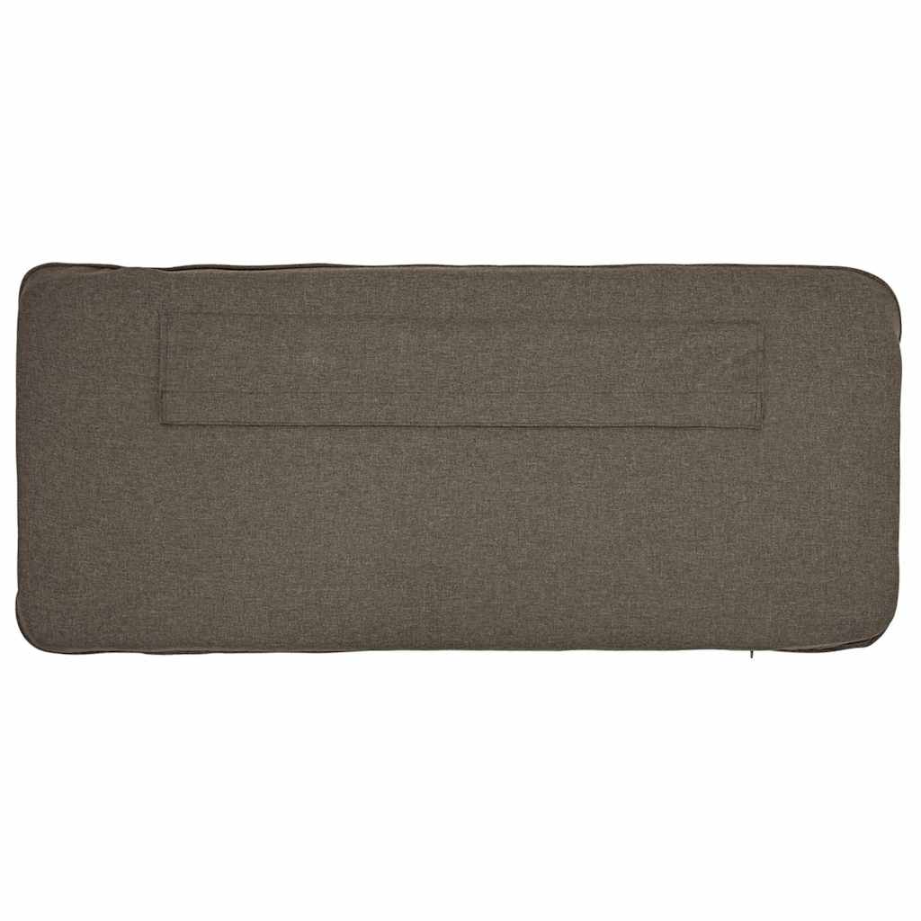 Polstret sengegavl Brun og Taupe 80 cm Massiv fyrretræ