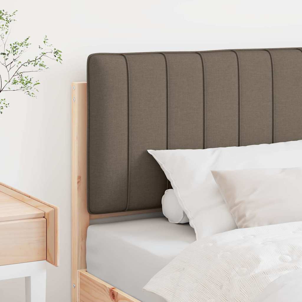 Polstret sengegavl Brun og Taupe 80 cm Massiv fyrretræ