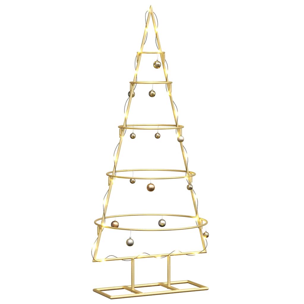 Metal juletræ med stativ Guld 90 cm Pulverlakeret Stål