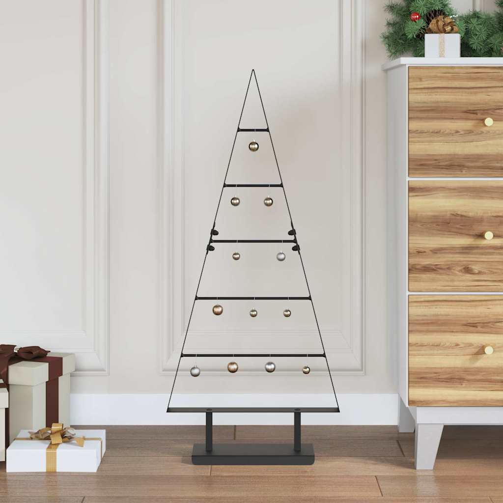Metal juletræ Sort 90 cm Stål