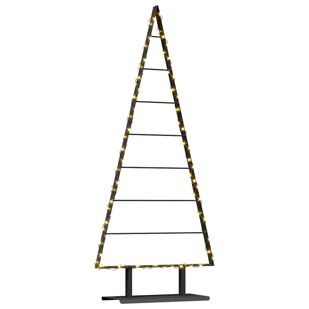 Metal juletræ med stativ Sort 150 cm Stål