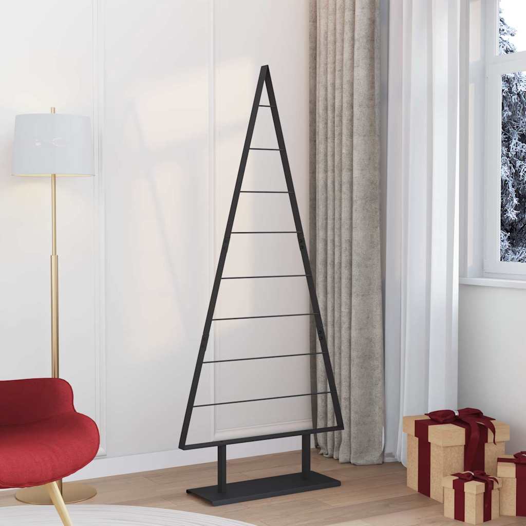 Metal juletræ Sort 180 cm Stål