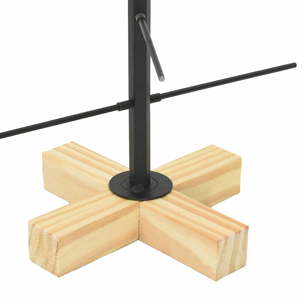 Metal juletræ Sort 59,5 cm Pulverlakeret Stål