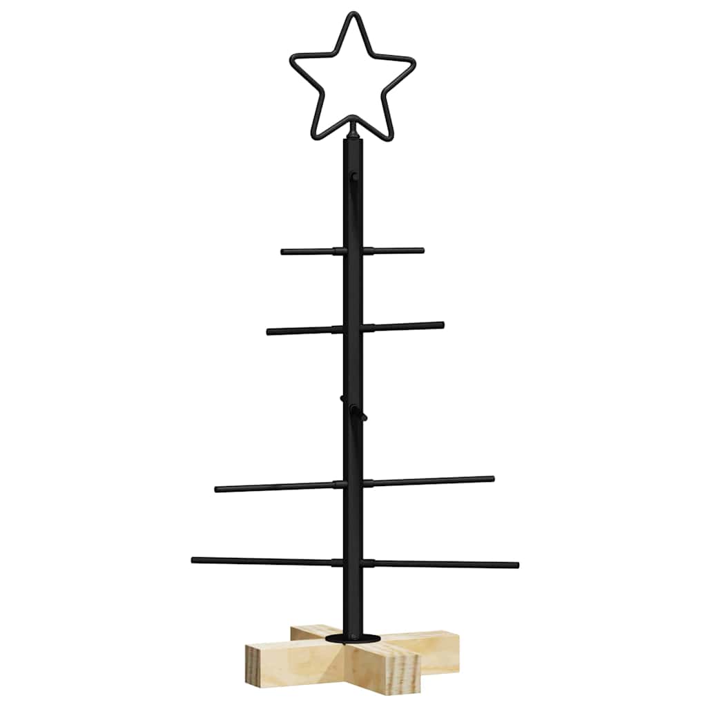Metal juletræ Sort 59,5 cm Pulverlakeret Stål