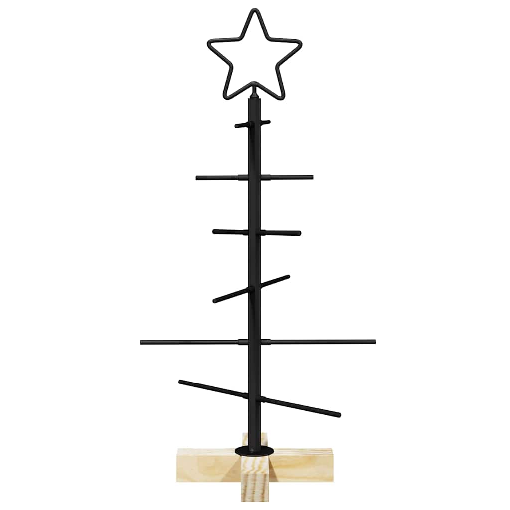 Metal juletræ Sort 59,5 cm Pulverlakeret Stål