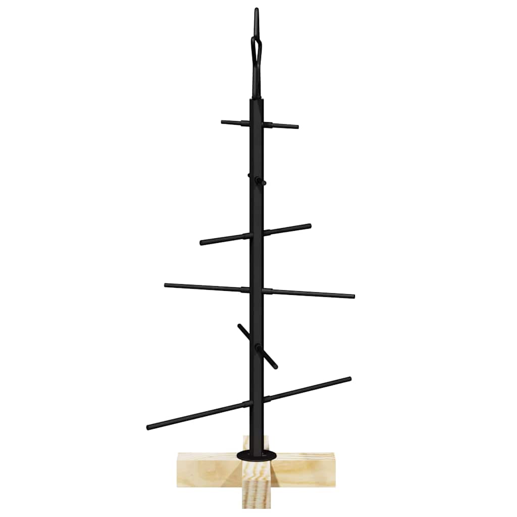 Metal juletræ Sort 59,5 cm Pulverlakeret Stål