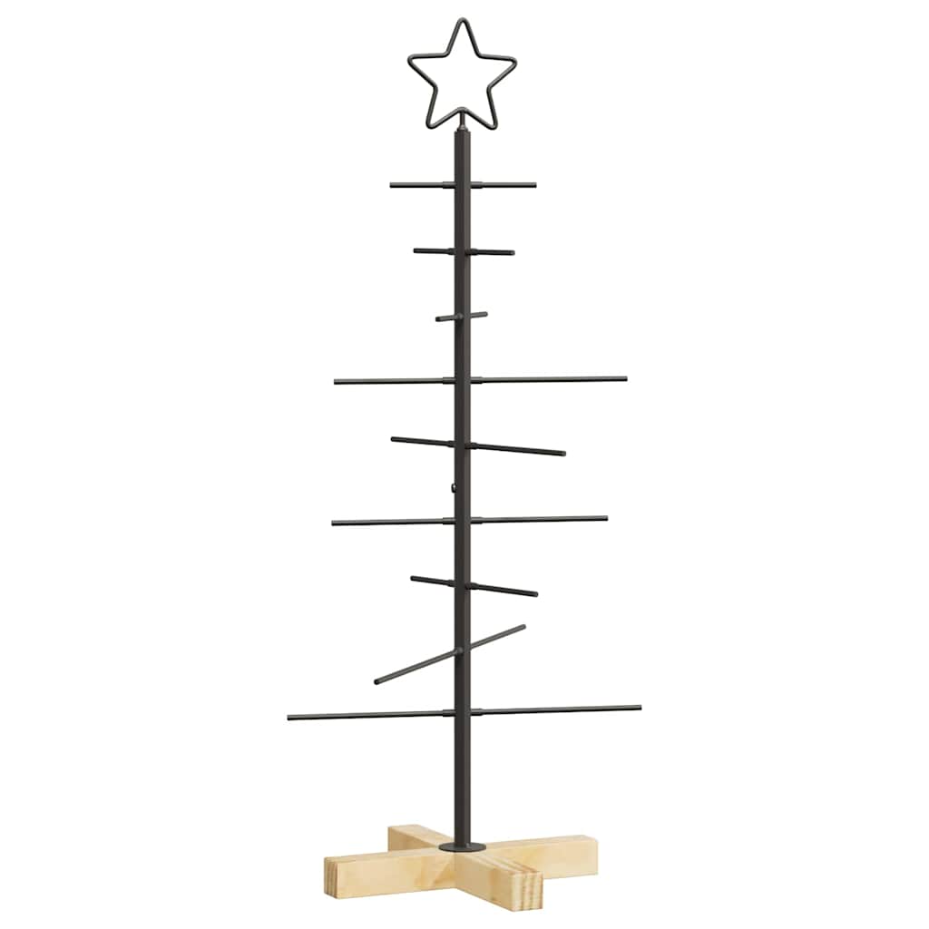 Metal juletræ Sort 89 cm Pulverlakeret Stål