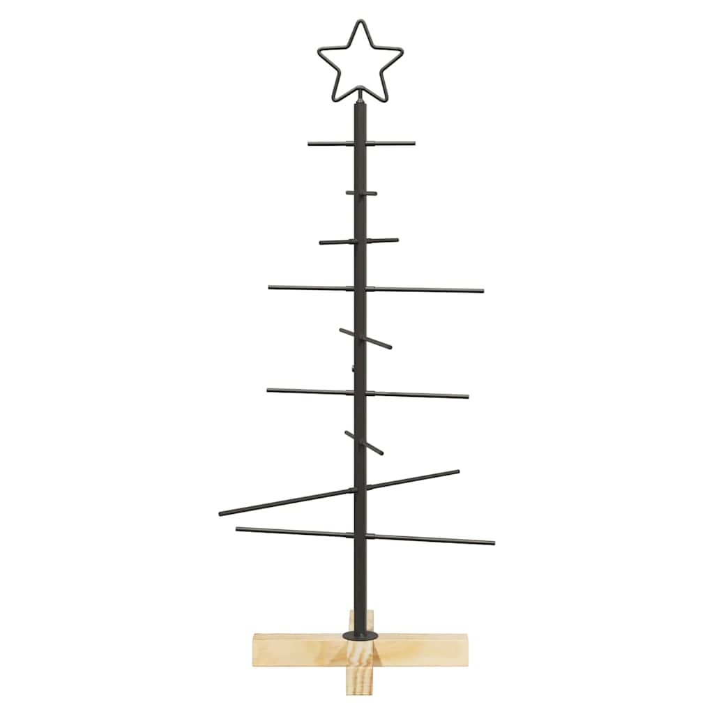 Metal juletræ Sort 89 cm Pulverlakeret Stål