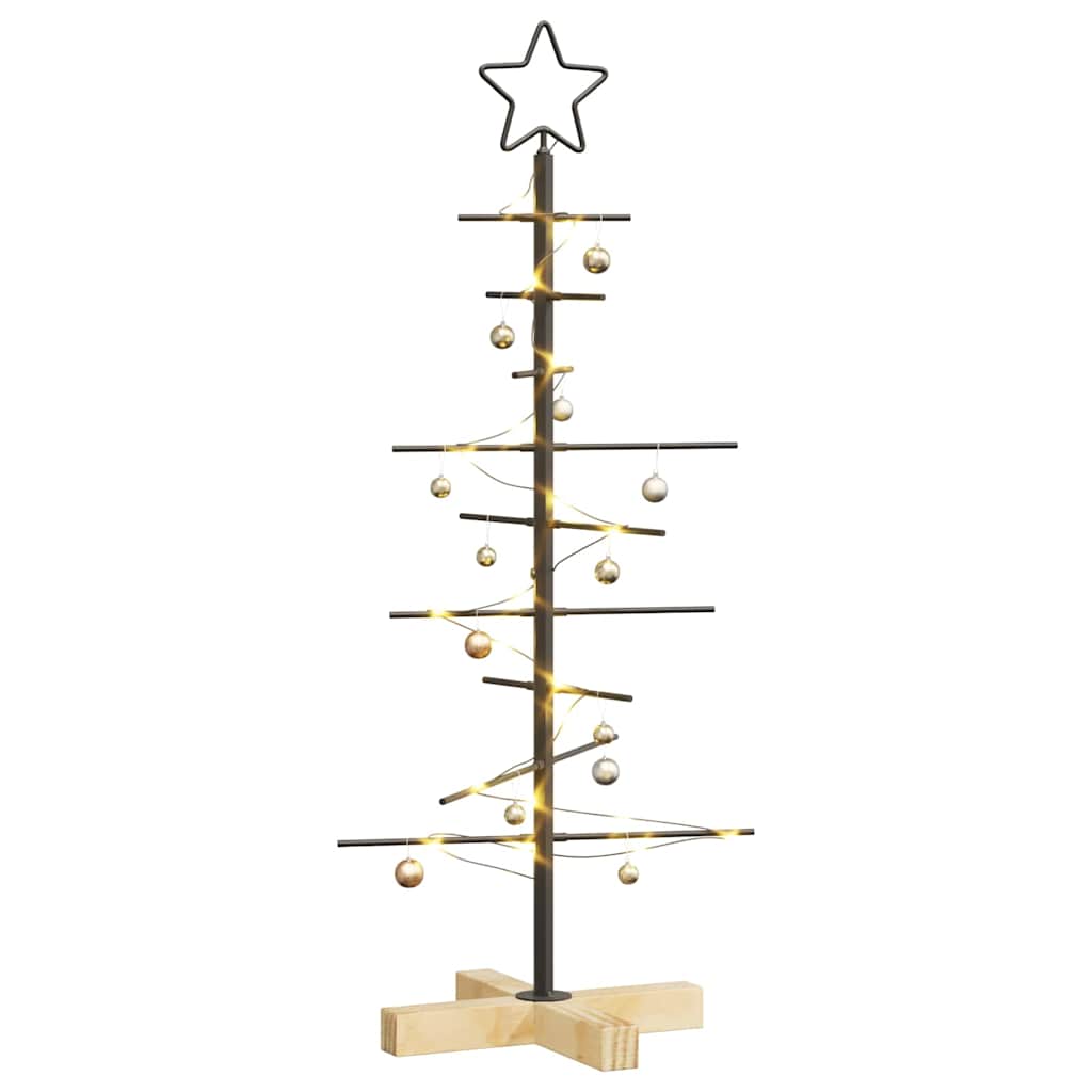 Metal juletræ Sort 89 cm Pulverlakeret Stål