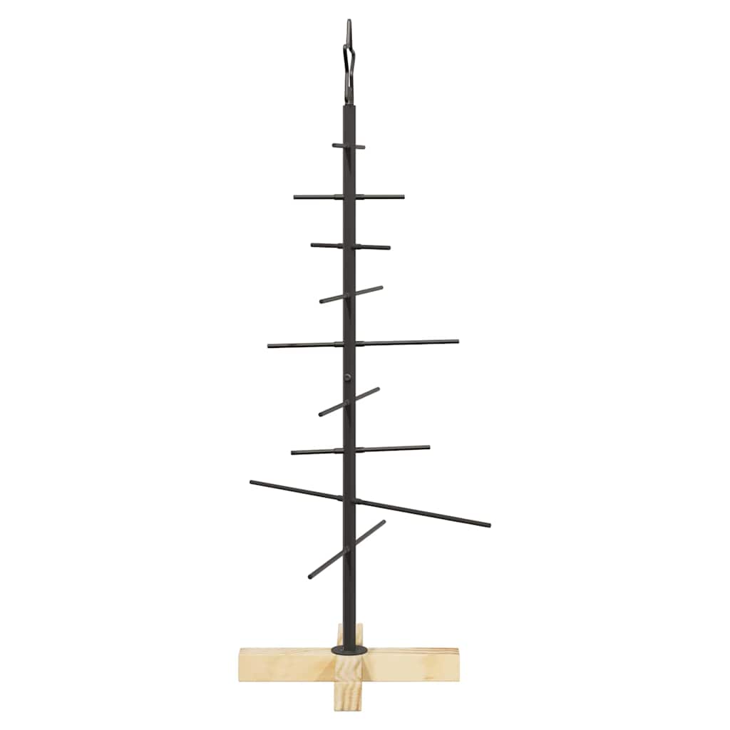 Metal juletræ Sort 89 cm Pulverlakeret Stål