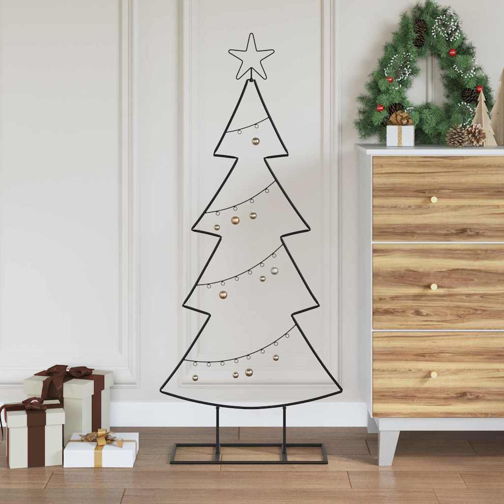 Metal juletræ Sort 125 cm Stål