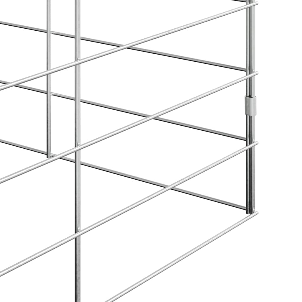 Hønsebur 2 stk. Sølv 600 x 100 x 210 cm Galvaniseret stål