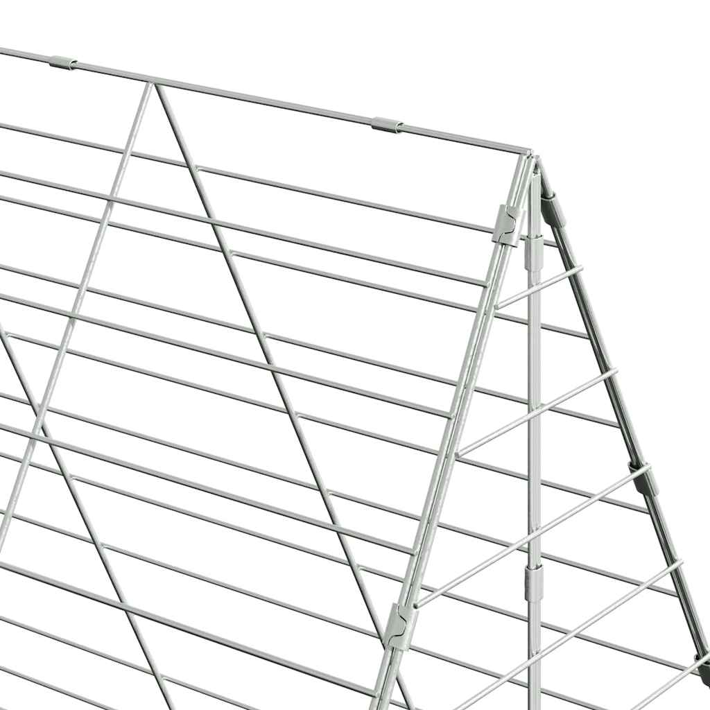 Hønsebur 2 stk. Sølv 600 x 100 x 210 cm Galvaniseret stål