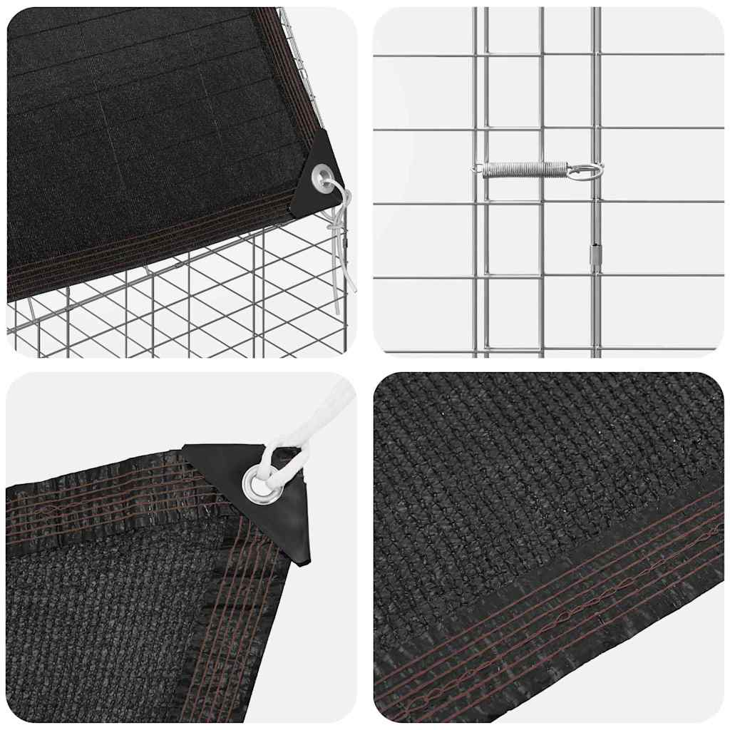 Hønsebur 2 stk. Sølv 600 x 100 x 210 cm Galvaniseret stål