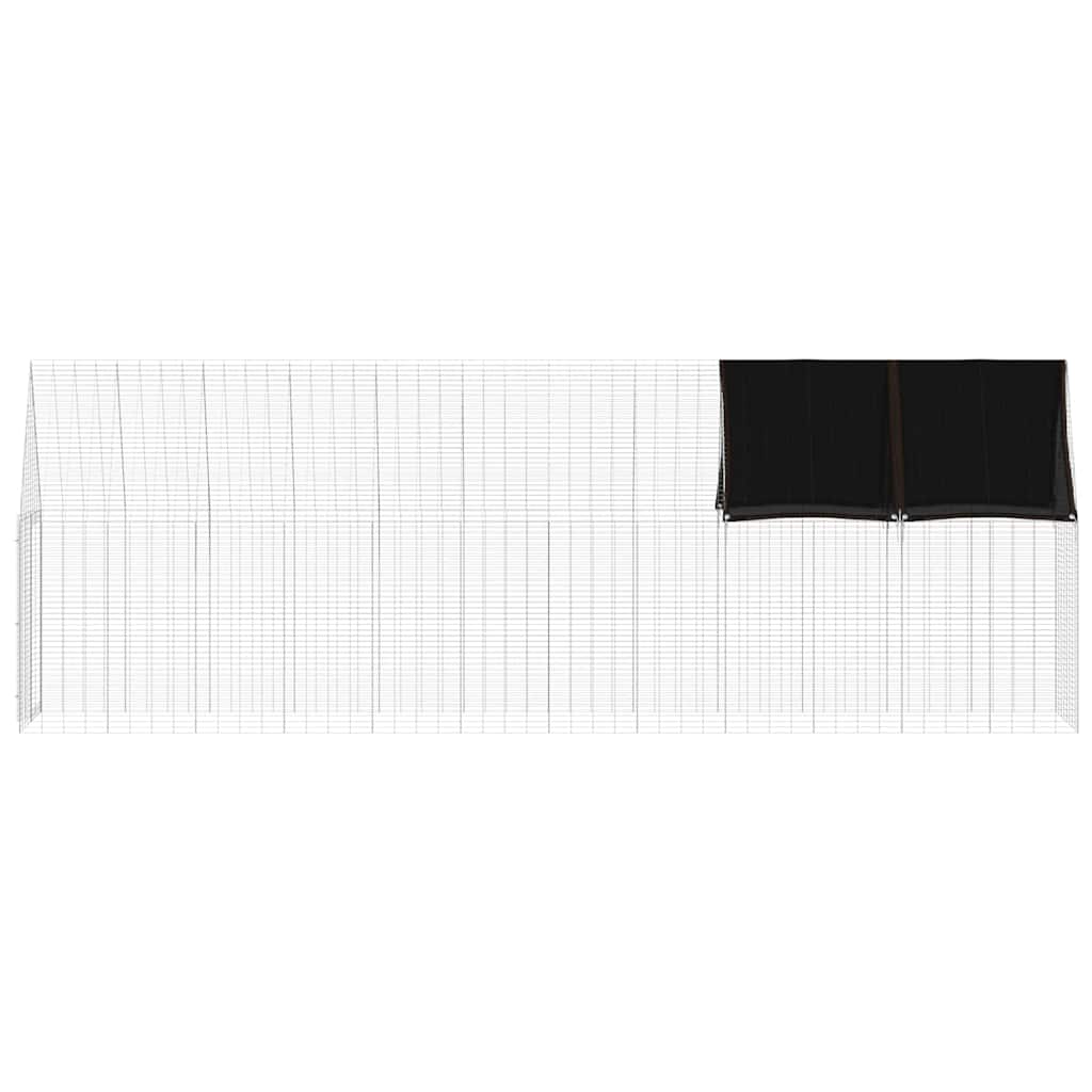 Hønsebur 2 stk. Sølv 600 x 100 x 210 cm Galvaniseret stål