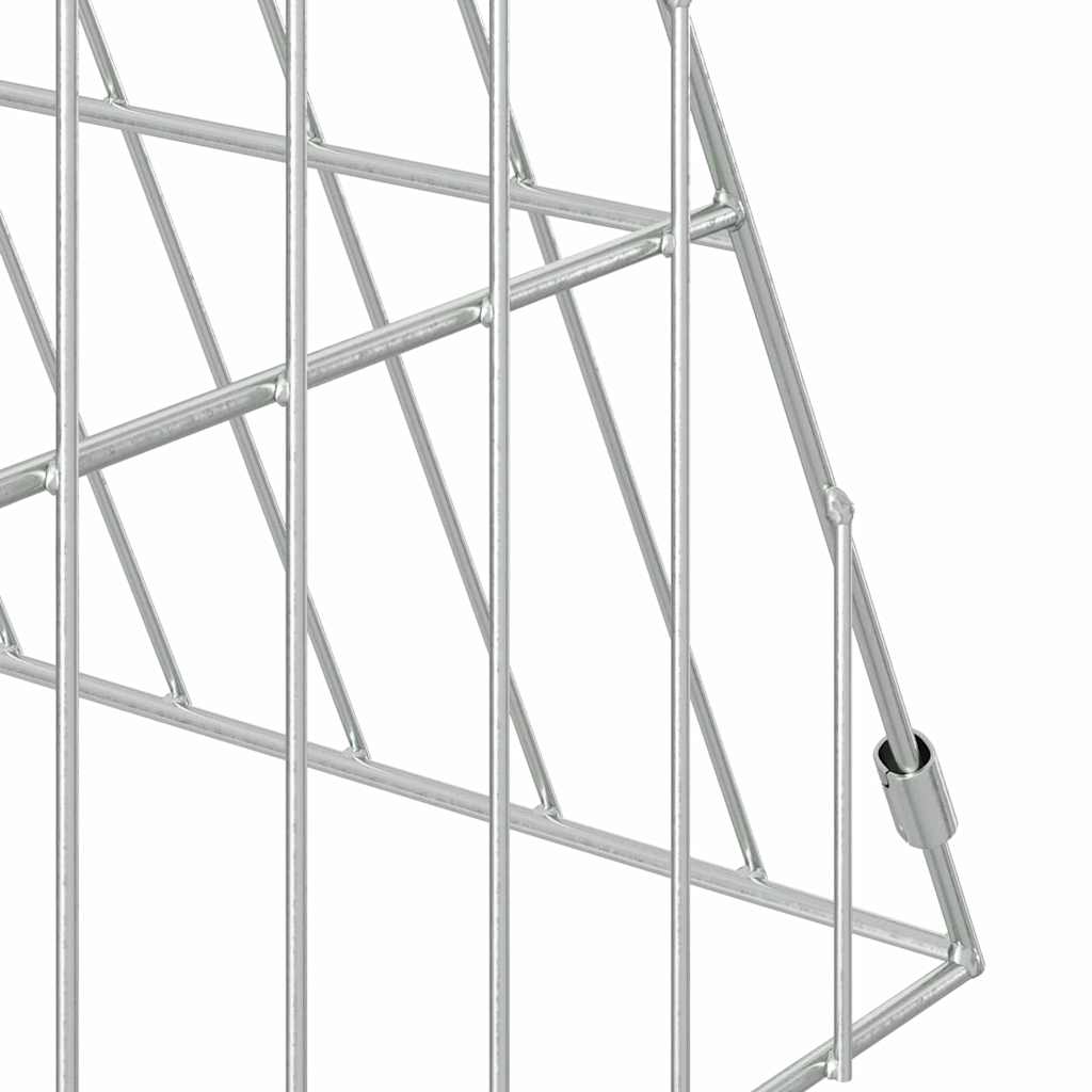 Hønsebur Sølv 215 x 55 x 55 cm Galvaniseret stål