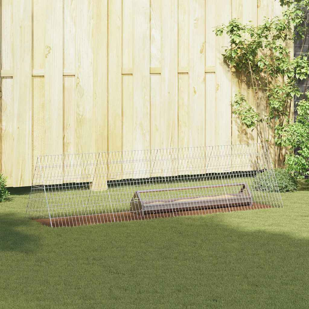 Hønsebur Sølv 215 x 55 x 55 cm Galvaniseret stål