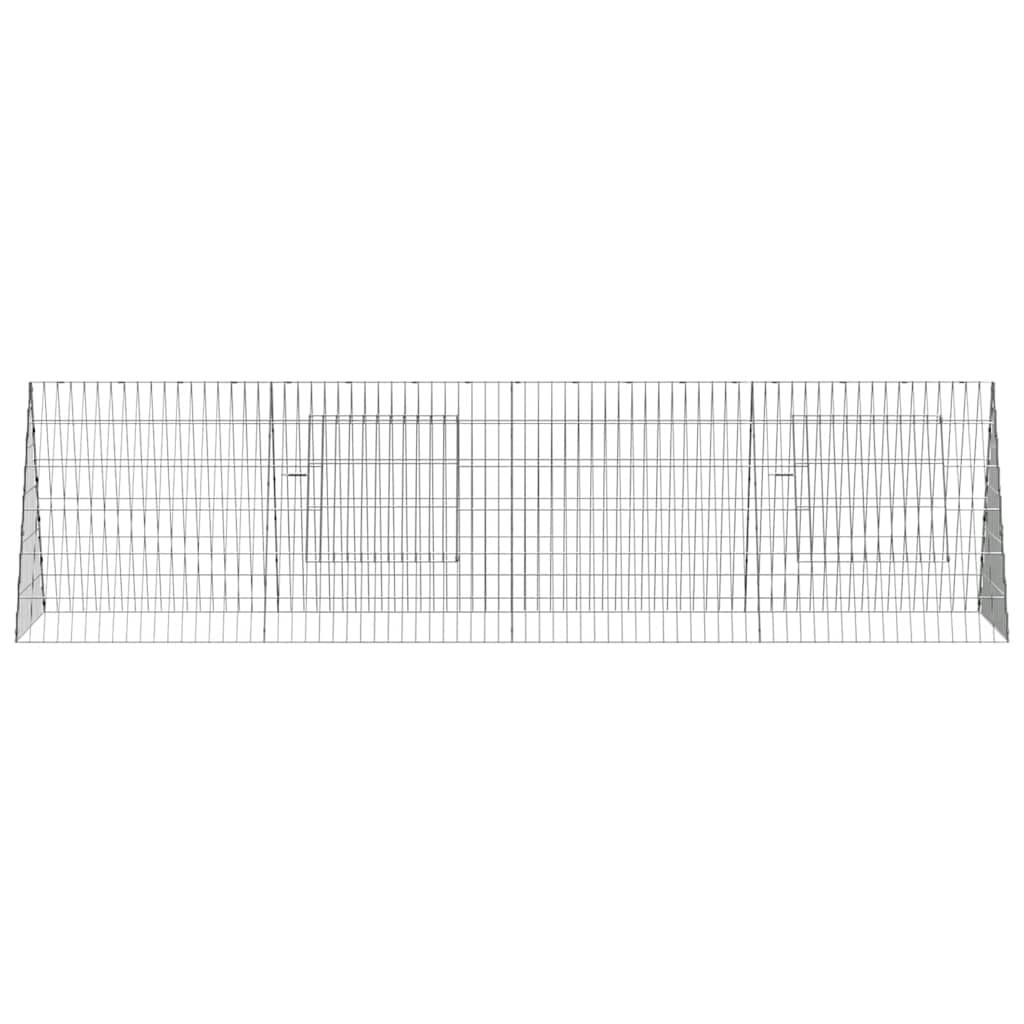 Hønsebur Sølv 215 x 55 x 55 cm Galvaniseret stål