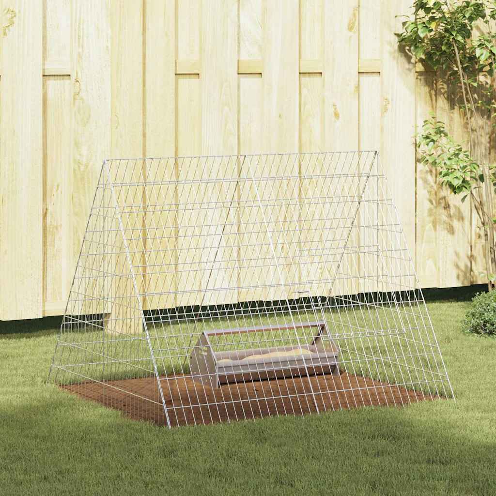 Hønsebur Sølv 110 x 100 x 85 cm Galvaniseret stål