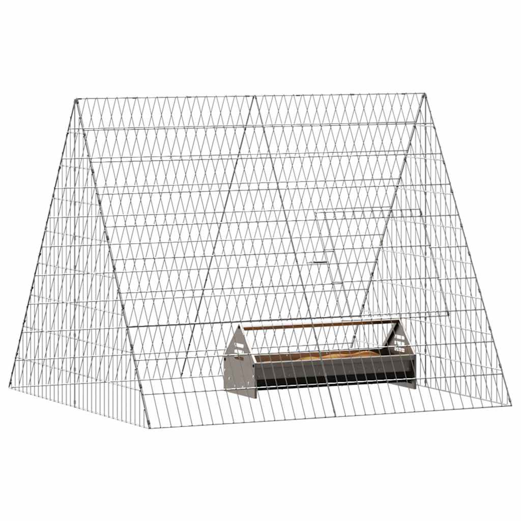 Hønsebur Sølv 110 x 100 x 85 cm Galvaniseret stål