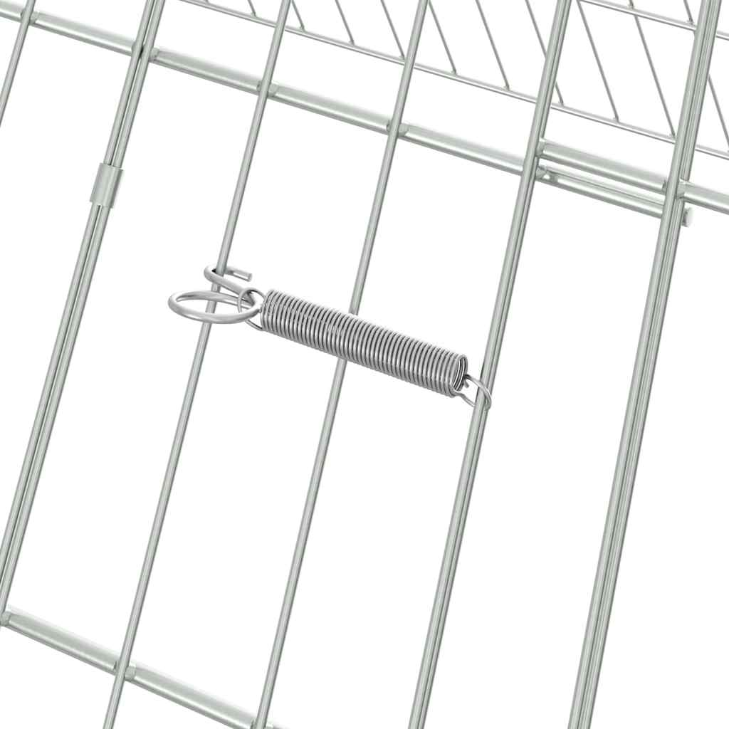 Hønsebur Sølv 215 x 100 x 85 cm Galvaniseret stål