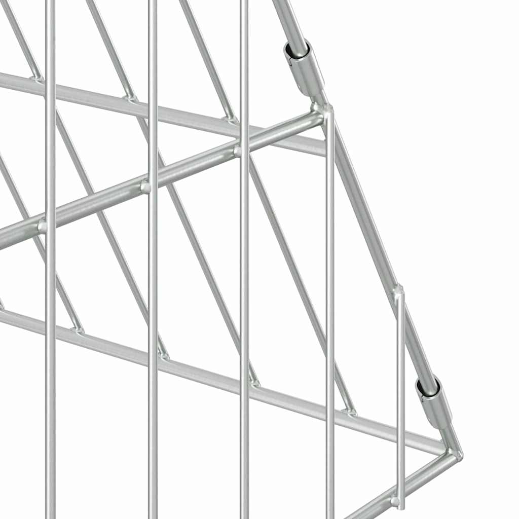 Hønsebur Sølv 215 x 100 x 85 cm Galvaniseret stål