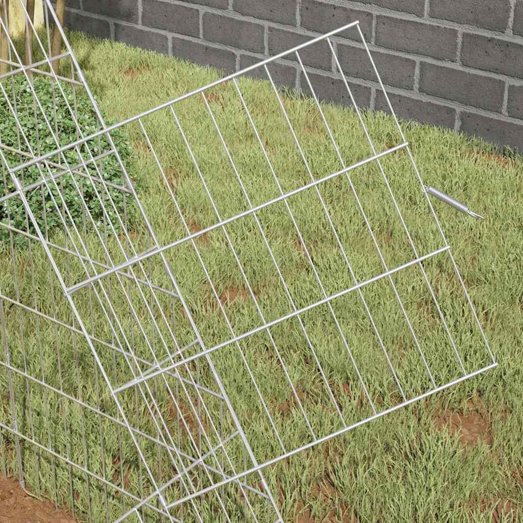 Hønsebur Sølv 215 x 100 x 85 cm Galvaniseret stål