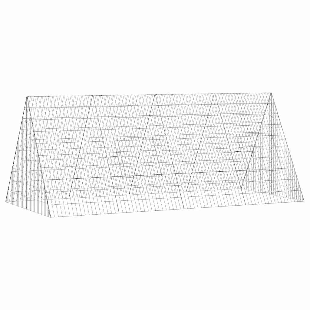 Hønsebur Sølv 215 x 100 x 85 cm Galvaniseret stål