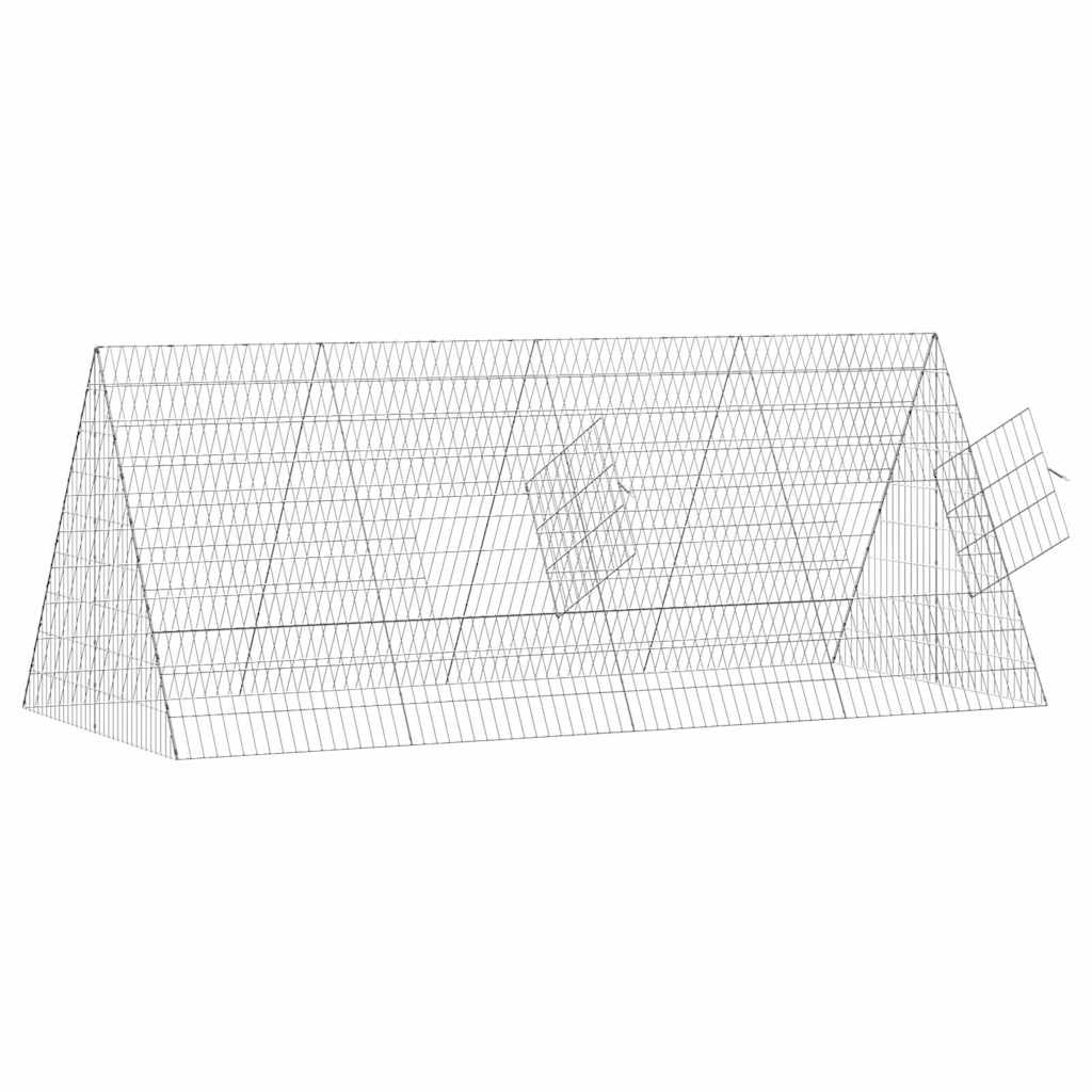 Hønsebur Sølv 215 x 100 x 85 cm Galvaniseret stål
