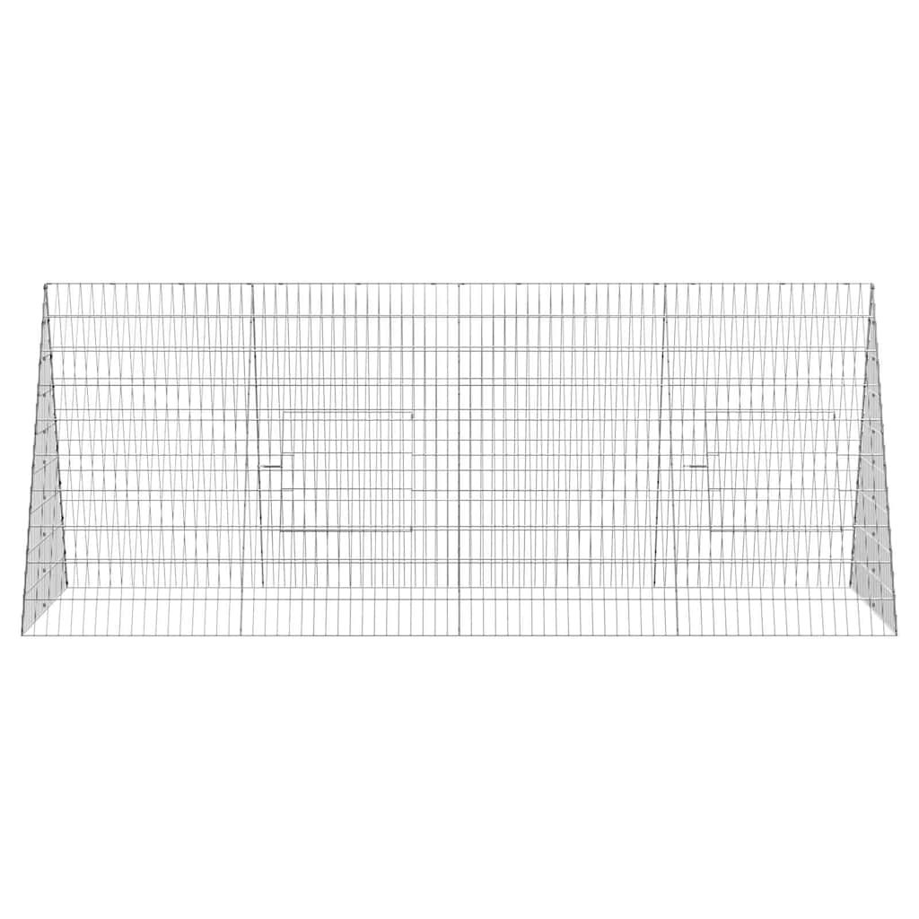 Hønsebur Sølv 215 x 100 x 85 cm Galvaniseret stål