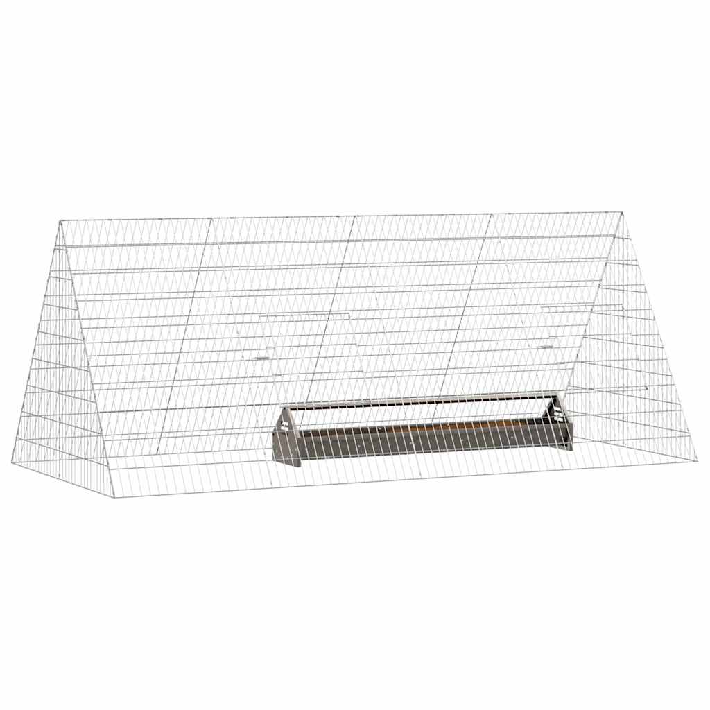 Hønsebur Sølv 215 x 100 x 85 cm Galvaniseret stål