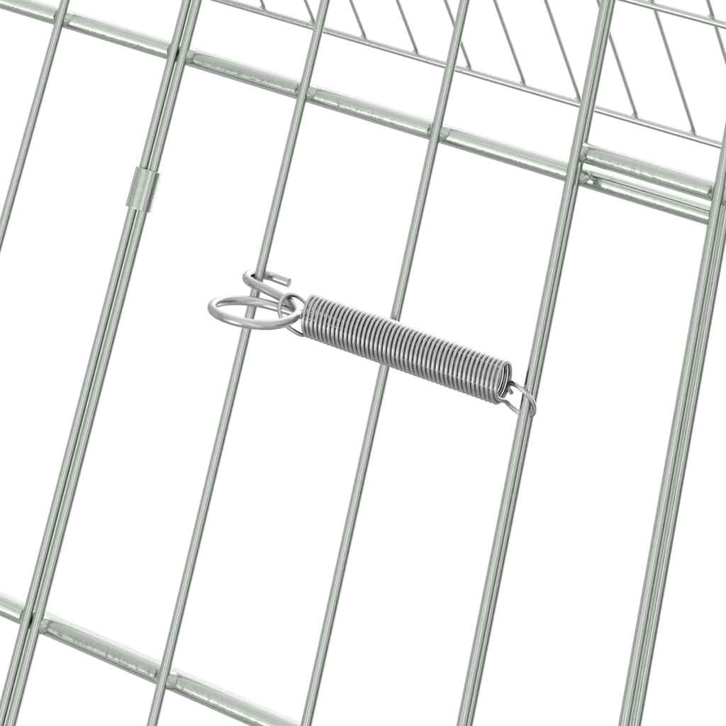 Hønsebur Sølv 430 x 100 x 85 cm Galvaniseret stål