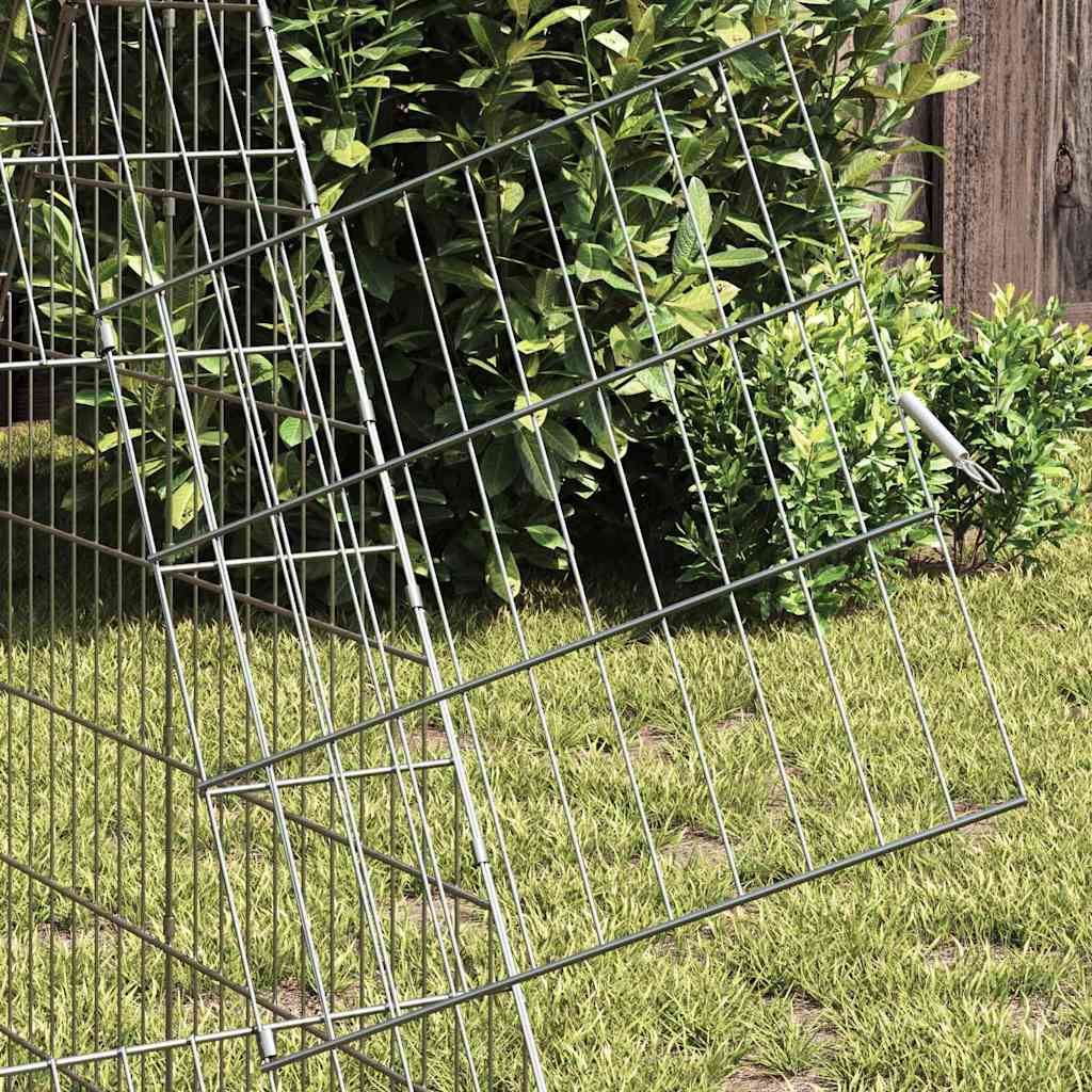 Hønsebur Sølv 430 x 100 x 85 cm Galvaniseret stål