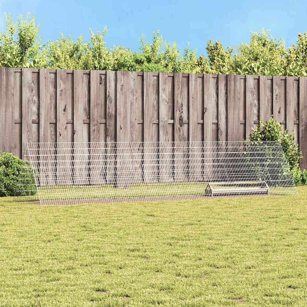 Hønsebur Sølv 430 x 100 x 85 cm Galvaniseret stål