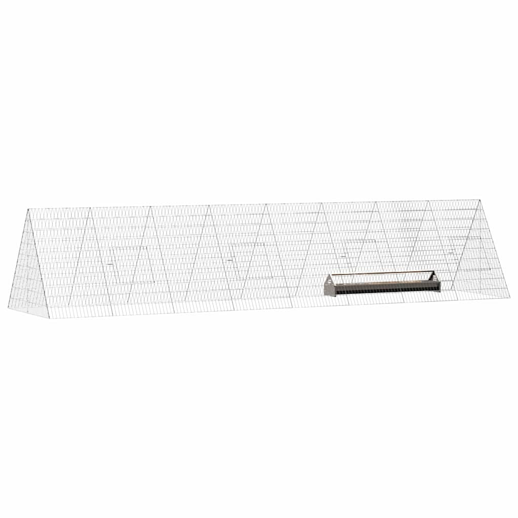 Hønsebur Sølv 430 x 100 x 85 cm Galvaniseret stål