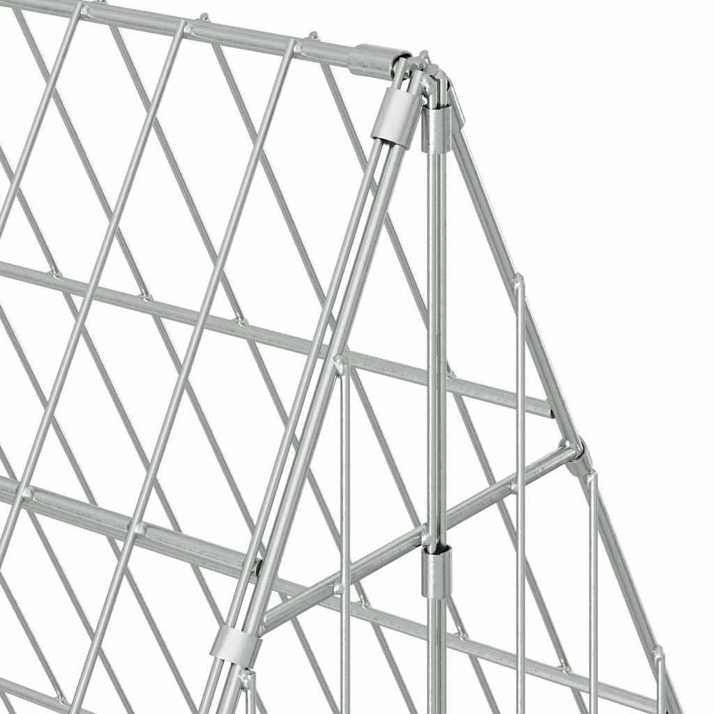 Hønsebur Sølv 650 x 100 x 85 cm Galvaniseret stål