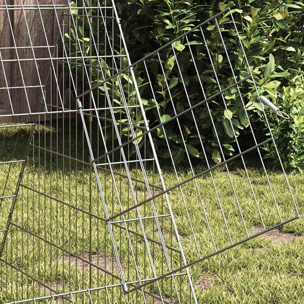 Hønsebur Sølv 650 x 100 x 85 cm Galvaniseret stål